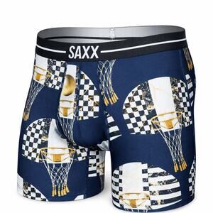 SAXX Volt Breathable Mesh Boxer Brief 6” Blue Teal Basketball BallPark Pouch S/P
